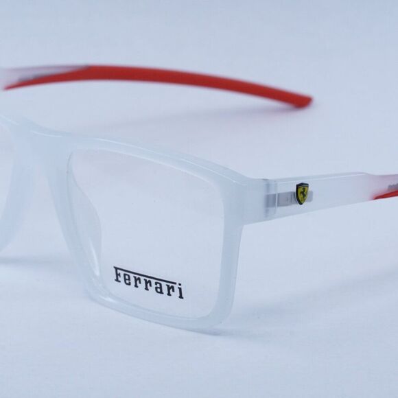 🕶️ New Ferrari Scuderia FZ8007U 505 Eyeglasses - Transparent Grey Frame - Picture 3 of 9